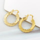 14K Gold-Plated Classic Bamboo Hoop Earrings, 30mm - Stylish Jewelry product