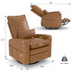 Faux Leather Swivel Rocking Recliner Chair with Side Pocket product