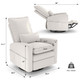Faux Leather Swivel Rocking Recliner Chair with Side Pocket product