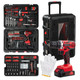 599-Piece Portable Tool Set with Rolling Toolbox & 21V Max Cordless Drill product