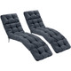 Outdoor Chaise Lounge Cushion with Ties (2-Pack) product