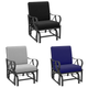 Patio Glider Rocking Chair with Thick Cushion & Curved Armrest (3 Colors) product