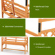 6.5 ft Tall Patio Garden Arbor with 2-Seat Bench  product