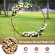 7.4 ft Wooden Round Wedding Arch Arbor Backdrop Stand product