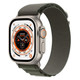 Apple Watch Ultra (2022)(GPS+LTE) - 49MM Titanium Case - Green Alpine Loop Large - Natural Titanium (MQEX3LL/A) - Po product