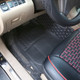 4-Piece Black PVC Car Floor Mats - Front & Rear product