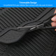 4-Piece Black PVC Car Floor Mats - Front & Rear product