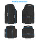 4-Piece Black PVC Car Floor Mats - Front & Rear product