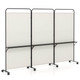 3-Panel Folding Room Divider with 3 Metal Shelves (4 Colors) product