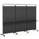 3-Panel Folding Room Divider with 3 Metal Shelves (4 Colors) product