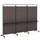 3-Panel Folding Room Divider with 3 Metal Shelves (4 Colors) product