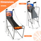 Foldable Single Shot Basketball Arcade Game with 3 Basketballs product