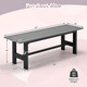 47-Inch Outdoor Bench with Slatted Seat (2-Pack) product