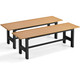 47-Inch Outdoor Bench with Slatted Seat (2-Pack) product
