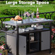 Rattan Outdoor Bar Cart with Wheels product