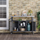 Rattan Outdoor Bar Cart with Wheels product