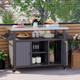 Rattan Outdoor Bar Cart with Wheels product