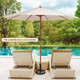 10-Foot Patio Umbrella with 8 Wooden Ribs & 3 Adjustable Heights product