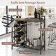 21-Bottle Wine Rack Organizer with 2-Row Slant Glass Holders product