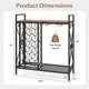 21-Bottle Wine Rack Organizer with 2-Row Slant Glass Holders product