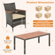 9-Piece Outdoor Wicker Dining Set with Acacia Wood Table product