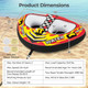 Towable Tube with Quick Connector & Drainage System for Boating product
