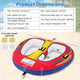 Towable Tube with Quick Connector & Drainage System for Boating product