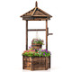 Rustic Wooden Wishing Well with Adjustable Hanging Bucket product
