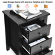 Nightstand Bedside Table with 3 Drawers and Large Storage Space product