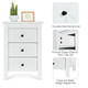 Nightstand Bedside Table with 3 Drawers and Large Storage Space product
