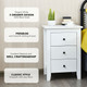 Nightstand Bedside Table with 3 Drawers and Large Storage Space product
