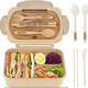 Microwave-Safe Insulated Bento Lunch Box with Utensil Set product