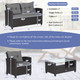 4-Piece Patio Rattan Furniture Set with 2-Tier Coffee Table product