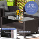 4-Piece Patio Rattan Furniture Set with 2-Tier Coffee Table product