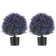 Artificial Topiary Plants with Flowers (2-Pack) product
