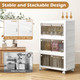 3/4-Tier Stackable Storage Bins with 33/44-Gal Collapsible Storage Boxes product