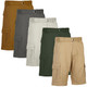 Men's Cotton Flex-Stretch Cargo Shorts with Belt (5-Pack) product