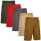 Men's Cotton Flex-Stretch Cargo Shorts with Belt (5-Pack) product