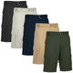 Men's Cotton Flex-Stretch Cargo Shorts with Belt (5-Pack) product