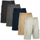 Men's Cotton Flex-Stretch Cargo Shorts with Belt (5-Pack) product