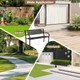 50" Garden Bench with Patterned Backrest and Curved Armrests product