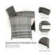4-Piece Gray Rattan Patio Furniture Set product