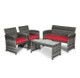 4-Piece Gray Rattan Patio Furniture Set product