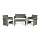 4-Piece Gray Rattan Patio Furniture Set product