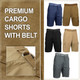 Men's Cotton Stretch Ripstop Cargo Shorts with Belt  product