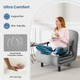 Convertible Foldout Reclining Arm Chair with Wheels product