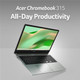 Acer Chromebook 315, 15.6", Intel Celeron N4500, 4GB 64GB Chrome OS product