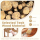 Teak Wood Patio Dining Chair (1-/2-/or 4-Pack) product