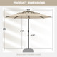 10-Foot 3-Tier Outdoor Vented Patio Umbrella product