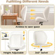 Cross Legged Armless Office Chair with Wheels  product